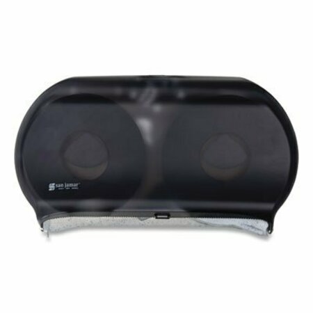 THE COLMAN GROUP San Jamar, Twin 9in Jumbo Tissue Dispenser, 19 X 5 1/4 X 12, Transparent Black Pearl R4000TBK